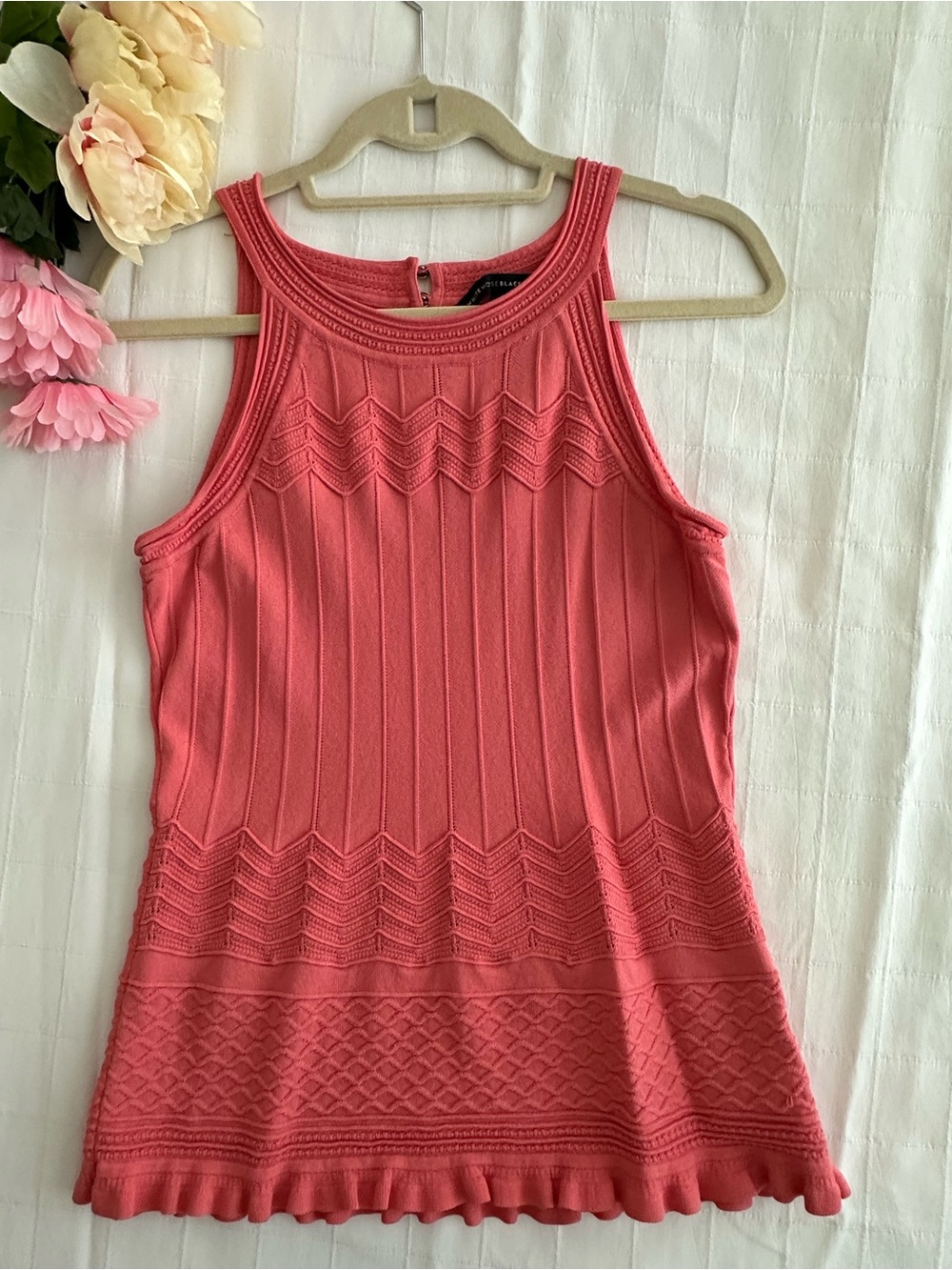 White House Black Market Brand New Coral Knit Tank! Beautiful